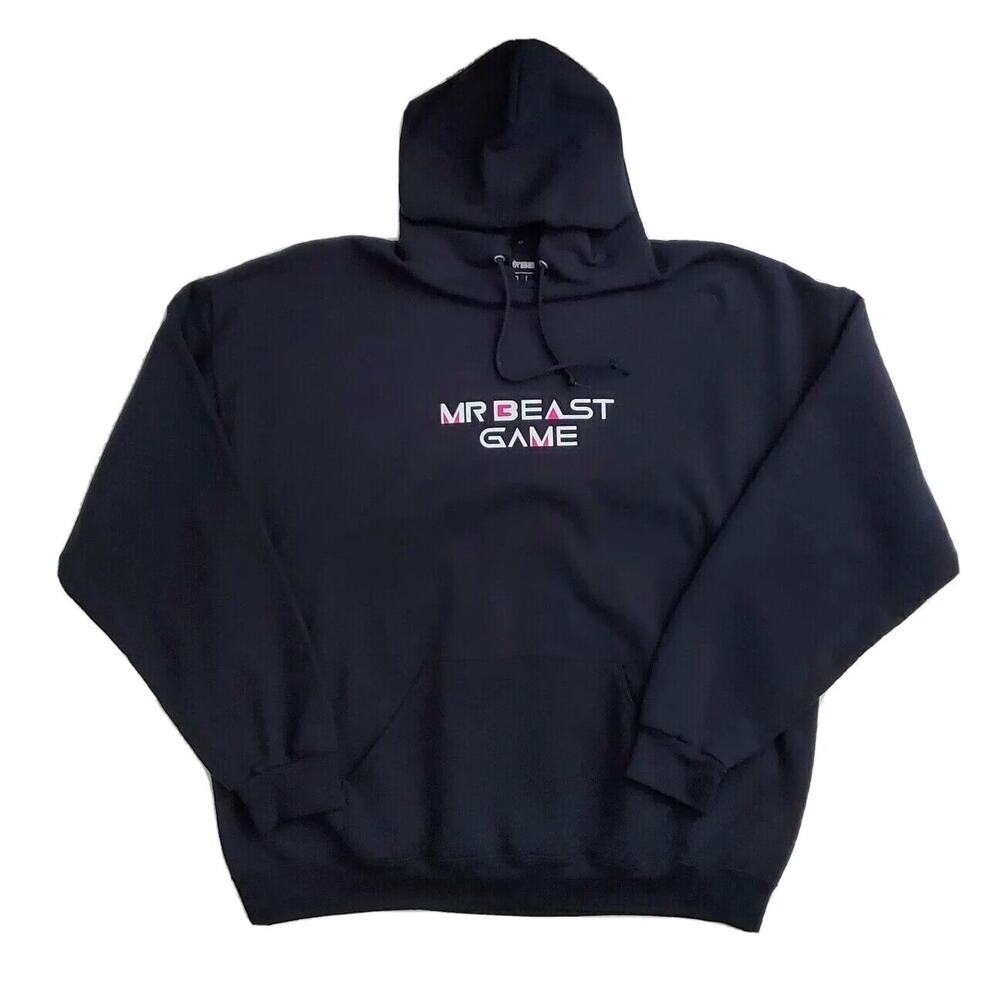 Mr. Beast‎ Game Let The Games Begin Limited Edition Sweatshirt Hoodie 2XL Black